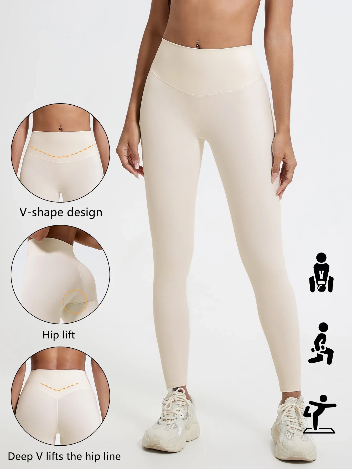 Hearuisavy Summer Super Soft Fabrics High Waist Leggings Gym Yoga Pants Running Workout Tights Push Up Sports Leggings Women