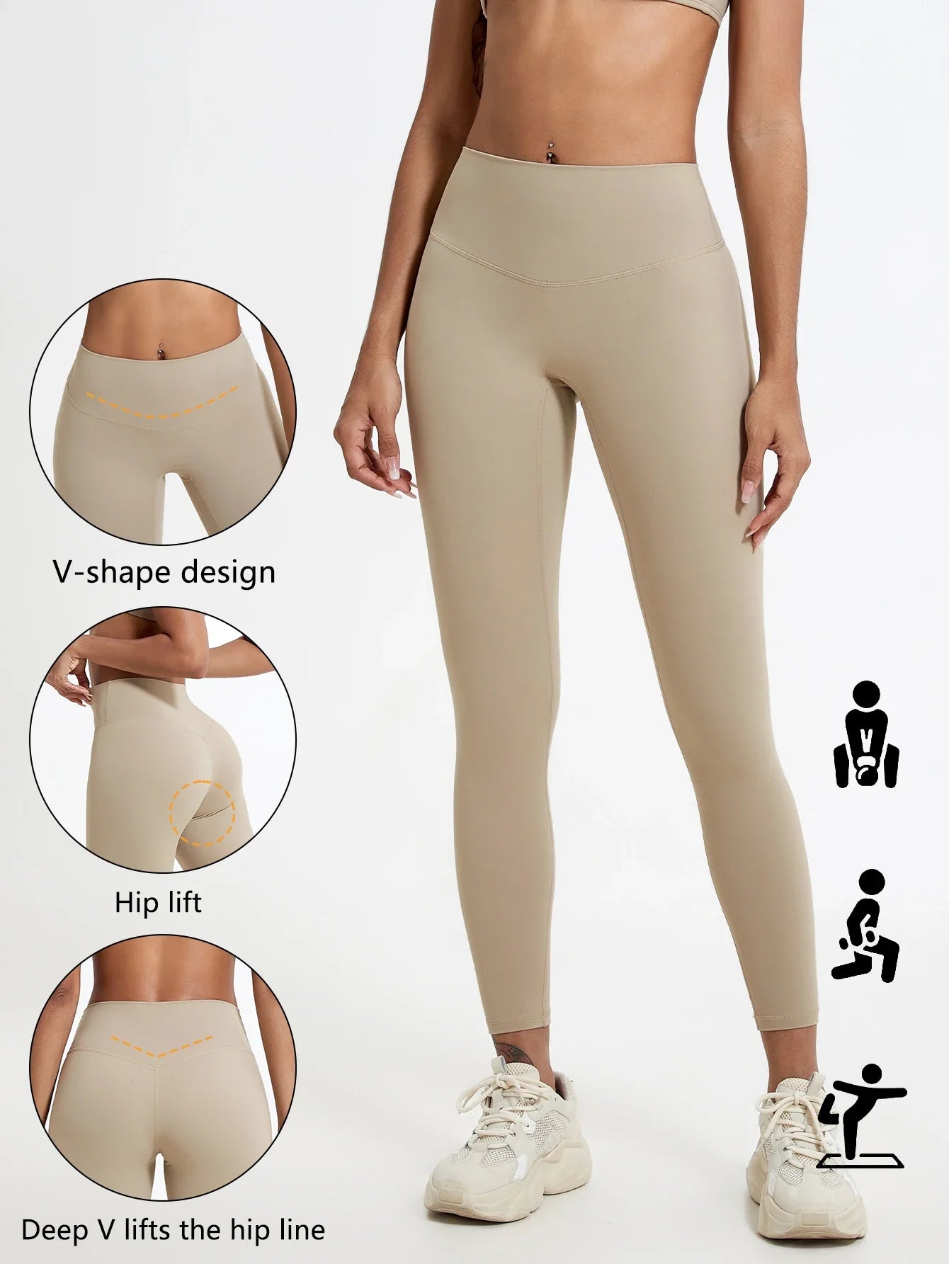 Hearuisavy Summer Super Soft Fabrics High Waist Leggings Gym Yoga Pants Running Workout Tights Push Up Sports Leggings Women
