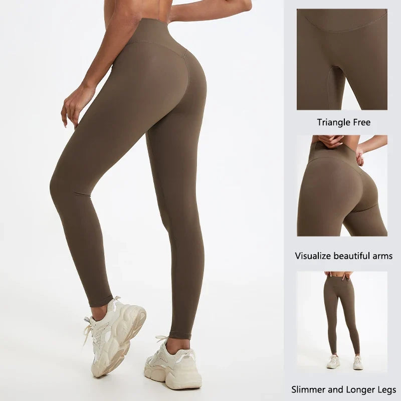 Hearuisavy Summer Super Soft Fabrics High Waist Leggings Gym Yoga Pants Running Workout Tights Push Up Sports Leggings Women