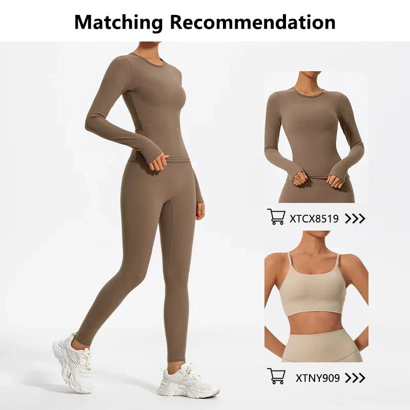 Hearuisavy Summer Super Soft Fabrics High Waist Leggings Gym Yoga Pants Running Workout Tights Push Up Sports Leggings Women