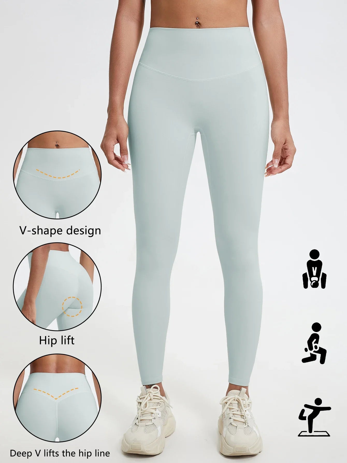 Hearuisavy Summer Super Soft Fabrics High Waist Leggings Gym Yoga Pants Running Workout Tights Push Up Sports Leggings Women