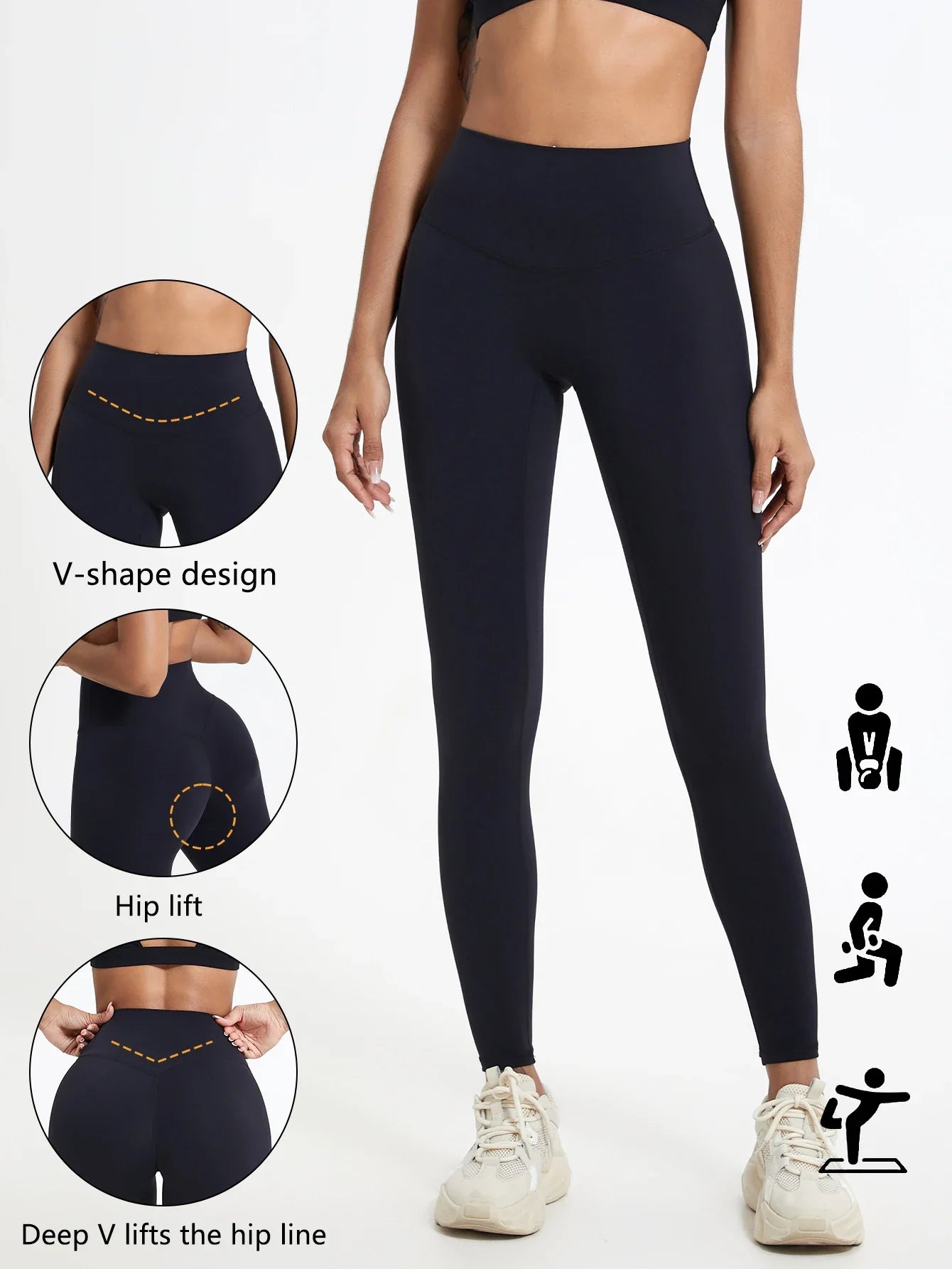 Hearuisavy Summer Super Soft Fabrics High Waist Leggings Gym Yoga Pants Running Workout Tights Push Up Sports Leggings Women
