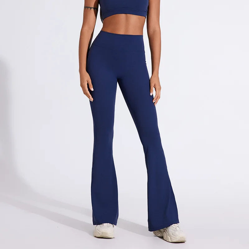 DIAS FIT JOY Peach flared pants for women's yoga high waisted and hip lifting tight pants wide leg fitness pants quick drying